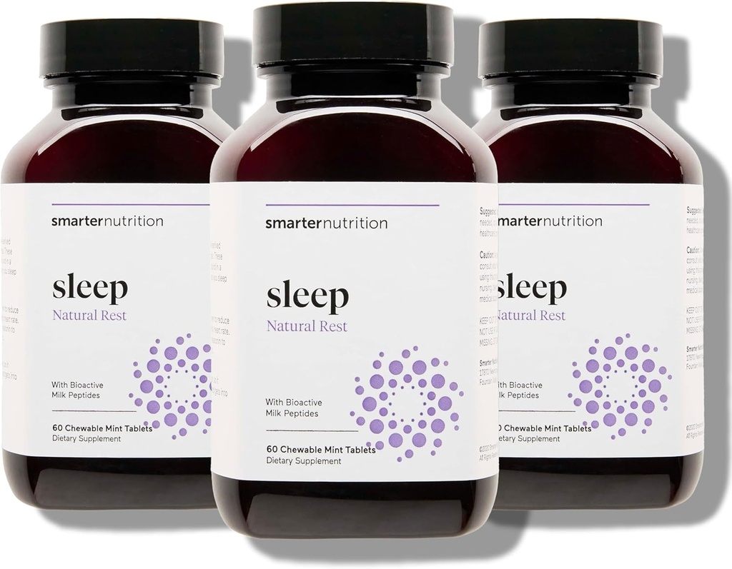 Más inteligente Nutrición Melatonina del sueño Tablas dissolvables 4.5mg + Natural Lactium® para soporte de estrés del sueño - Mint Flavor Melatonin Tablets - No GMO-180 Conteo[90-Day Supply]