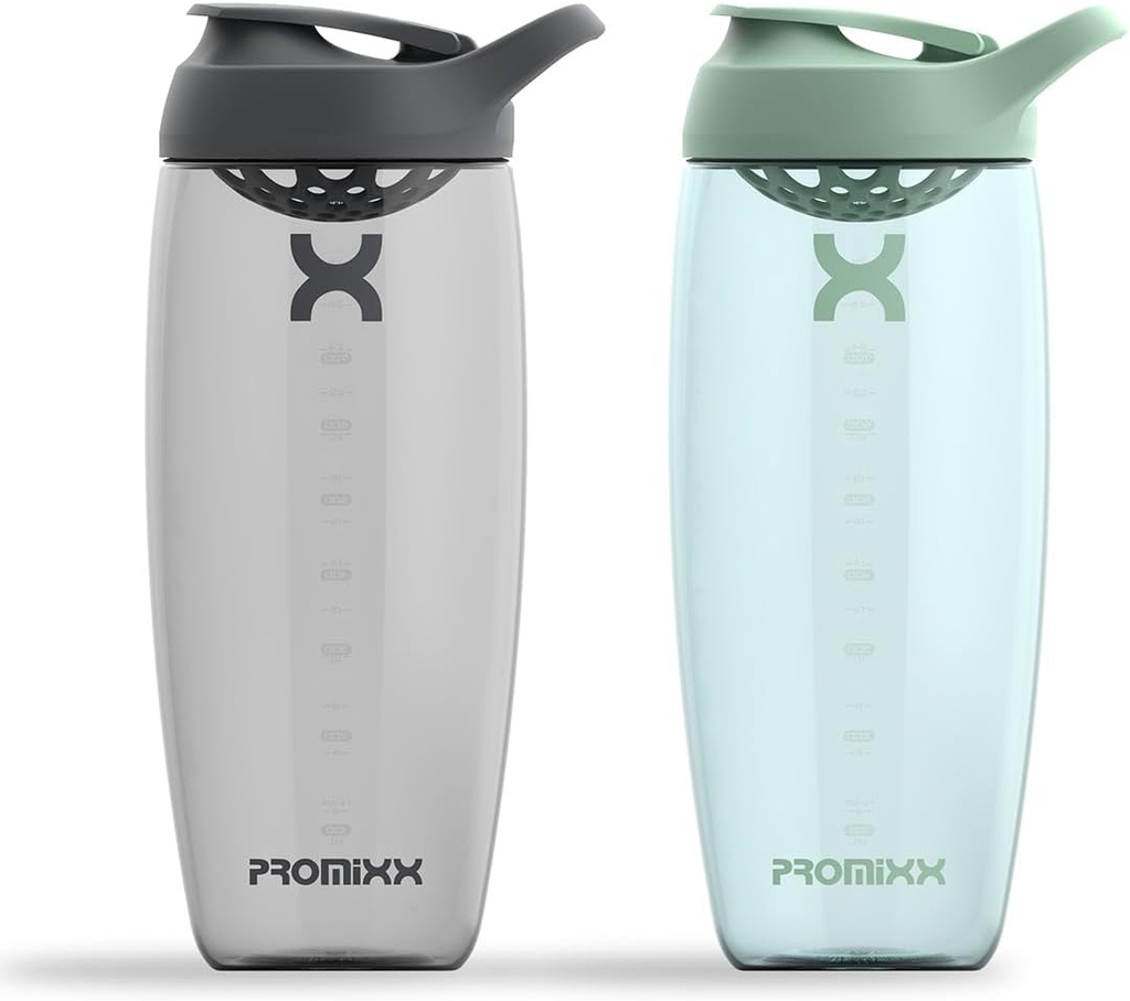 Promixx Pursuit Protein Shaker Bottle (32 oz) – Silent No-Ball Mixer, Leak-Proof Lid, BPA/BPS & Phthalate-Free ECOZEN – Easy-Clean Shaker Cup for Protein Shakes, Pre " Post-Workout Smoothies