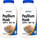 Nutricost Psyllium Husk 1500mg; 500 cápsulas (2 botellas)