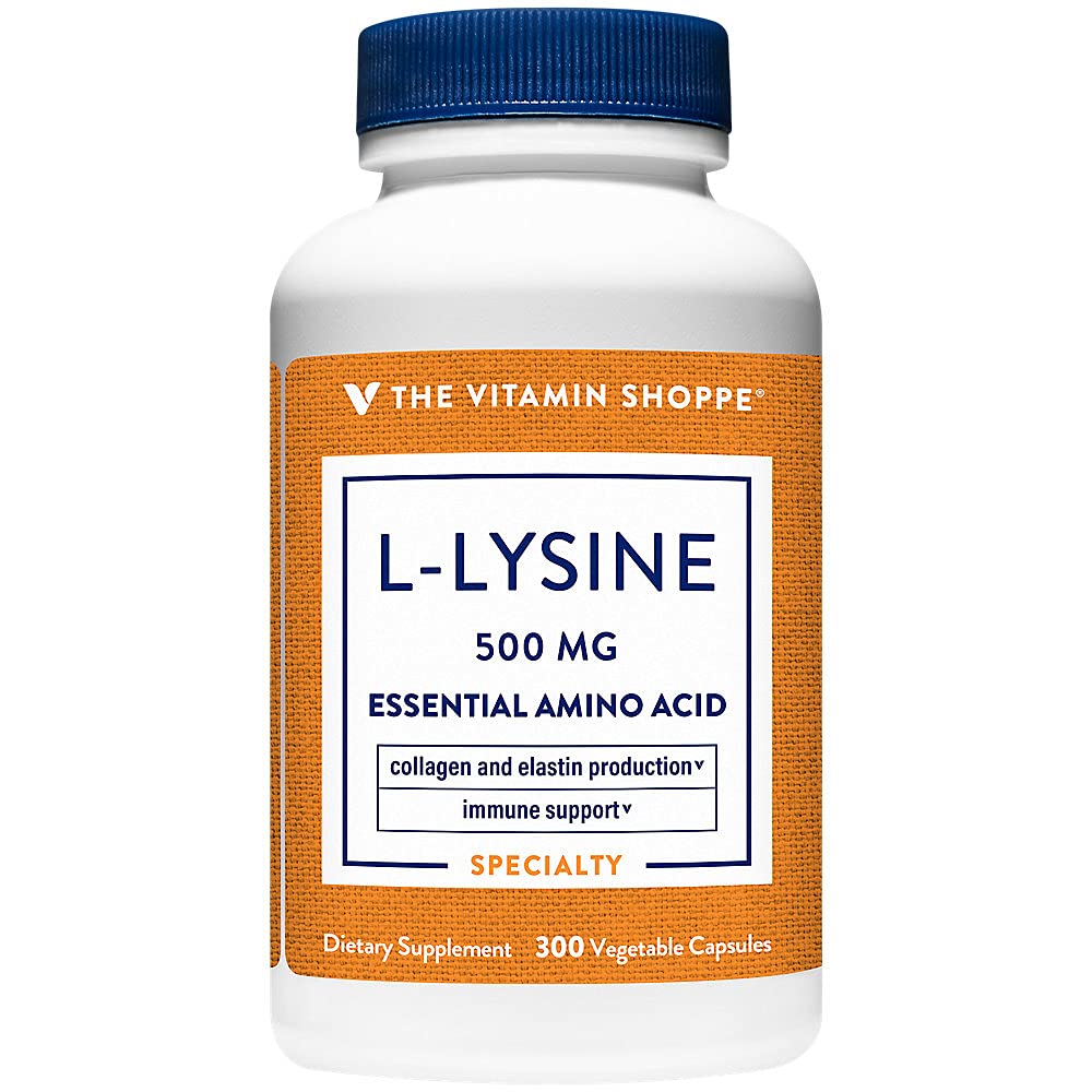 La vitamina Shoppe L-Lysine 500MG una vez al día (300 cápsulas)
