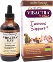Amber NaturalZ Vibactra Plus Herbal Supplement for Dogs, Cats, Birds, Guinea Pigs, and Rabbits | Herbs for Immune Health and Yeast Balance | 4 Fluid Ounce Glass Bottle