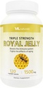 ML Naturals Royal Jelly 1500mg 120 Vegetable Capsules, Equivalente con 6% (27mg) 10-HDA. Freeze-Dried, Gluten Free, NSF-Certified & cGMP-Compliant