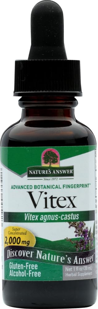 Respuesta de la naturaleza Vitex Berry Alcohol Gratis 1 onza ( 2 Pack ) ← Apoyo Femenino Saldo hormonal Silencioso Apoyo mensural ← Menopause &amp; Fertility Suplemento