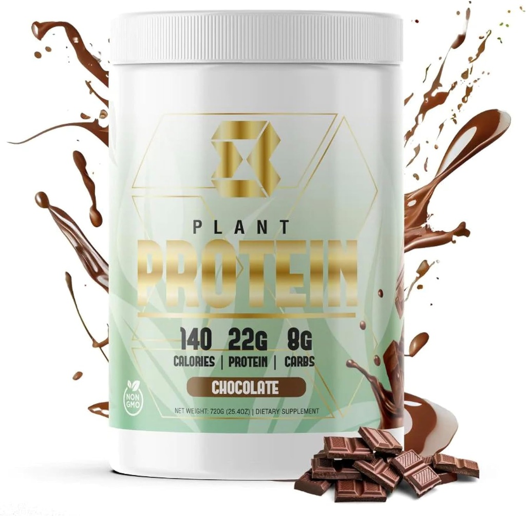 Proteína basada en plantas Motiv-8, 22g Pea Protein, 140 Calories, Recuperación de Mejoras, Reemplazo de Protein Snack (20 Servimientos, Chocolate)