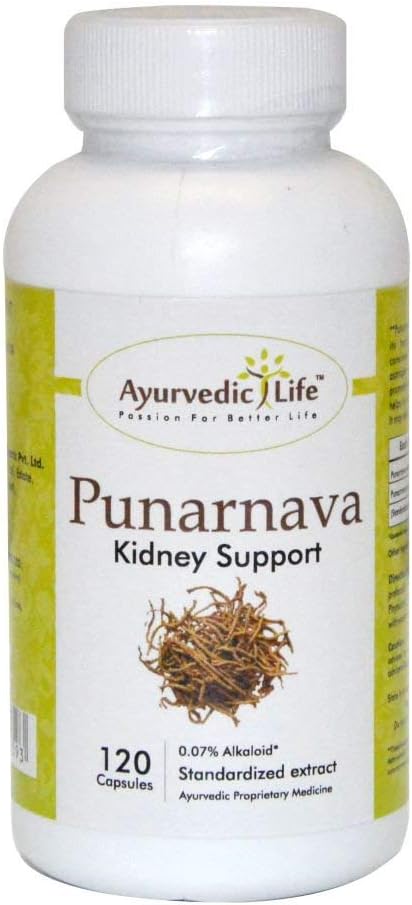 Herbal Punarnava Capsules 350mg Capsules, Natural, Supports Kidney Function, Gut Health & Healthy Digestion -120 Count