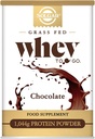Solgar Whey To Go Protein Powder, Chocolate, 42 oz - Isolate y Concentrate - Mezclas Fácilmente para Sabor Smooth - Sin gluten - 20g Proteína por Servir