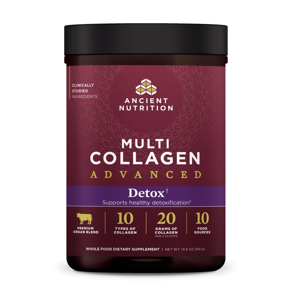 Antigua Nutrición Advanced Multi Collagen Protein Powder Cleanse & Detox, Deflavored, 36 Servings