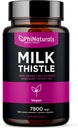 PhiNaturals Milk Thistle Extract Capsules Suplemento Liver Detox 260mg Silymarin 30:1 Extracto Equivalente a 7800mg Milk Thistle Seeds Liver Detox Silimarina