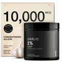 Toniiq Garlic Capsules with 10,000mcg Allicin - Odorless - 50:1 Extract for Maximum Potency - Third-Party Lab Tested - 60 Vegetarian Capsules