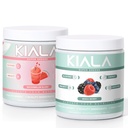 Kiala Nutrition Super Greens, Orgánica Greens Powder, Spirulina & Clorella Superfood Powder, Azúcar " Gluten Free Vegan, Spectra Blend, Watermelon " Mixed Berry 2 Pack