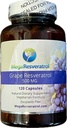 Mega Resveratrol Red Grape Skin, Piceid Resveratrol, Water-Soluble/High Absorption/Boosts Nitric Oxide. 500mg por cápsula. Pureza certificada. NO Ingredientes tóxicos “inactivos”. Keto, Vegan, Non-GMO.