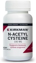 Kirkman N-Acetyl Cysteine100 mg - Hypoallergenic || NAC || 100 Vegetarian Capsules || Gluten and Casein Free || Antioxidant || Supports Immune System Response.