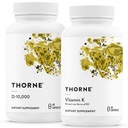 THORNE - Bone Health Bundle - Vitamina D3 &amp; Vitamina K - Soportes Huesos saludables, músculos dentales, función cardiovascular e inmunológica - 30 a 60 Servimientos