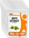 BulkSupplements.com Extract Powder - Suplemento Herbal, Fuente de Hops Flowers - Gluten Free, 500mg por Serving, 1kg (2.2. lbs) (Pack of 5)