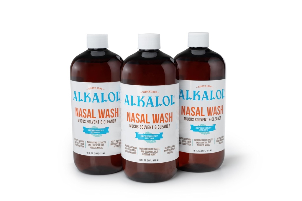 Alkalol Solución Original Nasal Wash, 16 fl oz (paquete de 3)