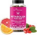 Metabolism for Her - Appetite & Metabolism Support for Women - Curb Cravings, Reduce Caloric Intake & Promote Feelings of Fullness - Berberine, Chromium Picolinate & Guarana - 60 Veg Capsules