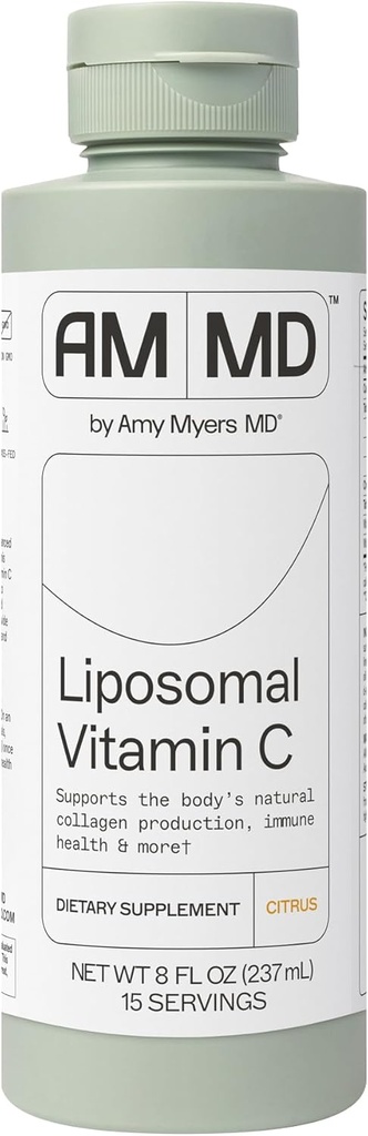 Amy Myers MD Liposomal Vitamin C - Non-GMO High-Absorption Supplement for Immune Support & Collagen Production - Gluten-Free, Non-Dairy & Non-Soy