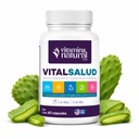 VITAMINS NATURAL CORP-Vital Salud Plus-Organic Immune System Support Supplement with Nopal Cactus, L-Carnitine Base-Supports Bone Health, Reduce Varicose Veins, Improve Skin Appearance (60 Capsules)