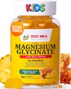 Magnesium Glycinate Gummies 100mg para niños y adultos- tiempo de cama Fórmula, Deep Calm Sleep Suplemento - Glicinato de Magnesio