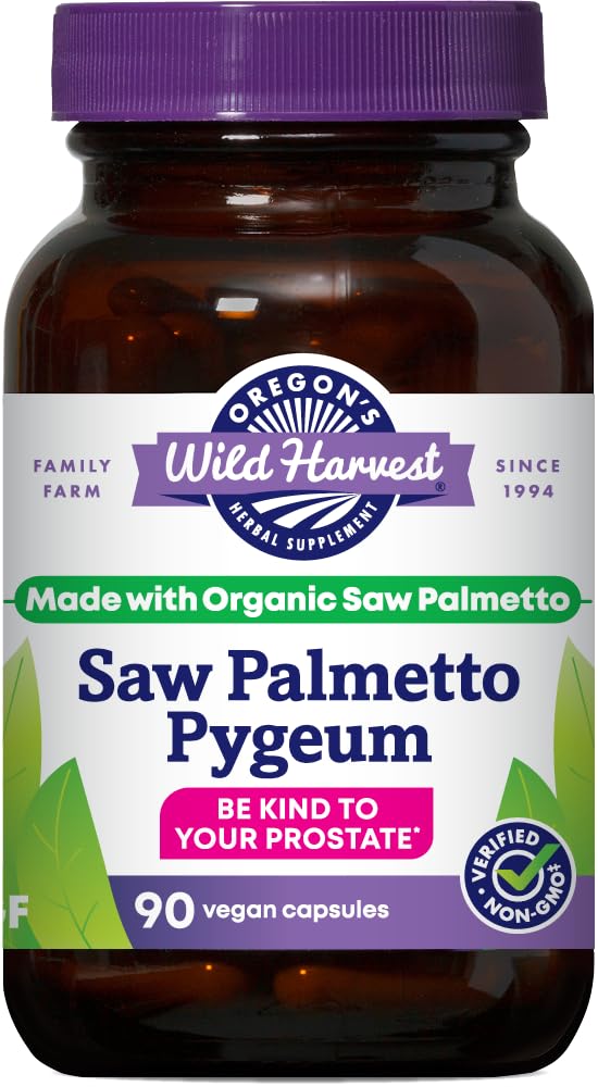 La cosecha ecológica de Oregon Saw Palmetto Pygeum Herbal Suplemento en cápsulas Vegan - 90 Conde