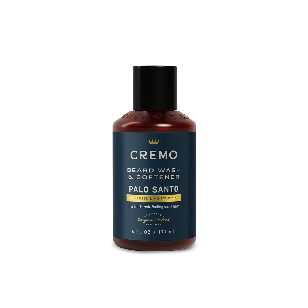 Cremo Palo Santo (Reserve Collection) Beard Wash & Softener, Moisturizes, Styles and Reduces Beard Itch for All Lengths of Facial Hair, 6 Fluid Oz