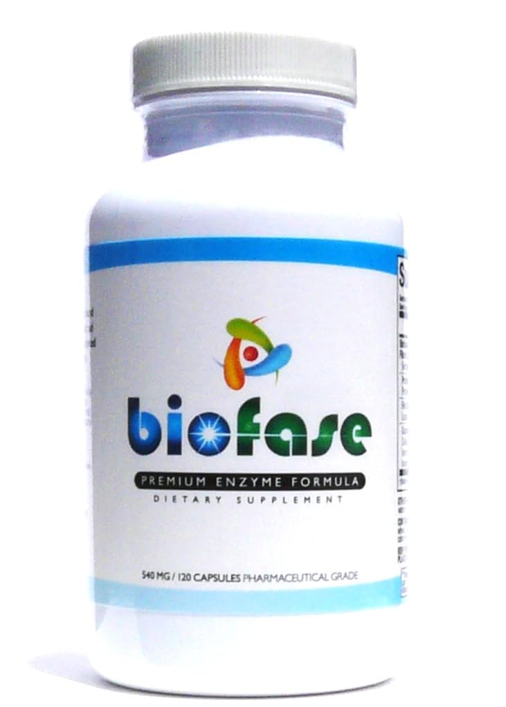 Biofase-Premium-Enzyme-Formula 120 Capsules - Biofilm Defense & Digestion - Systemic Enzymes to Support Intestinal Health - No Fillers!