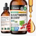 BIO KRAUTER® Hawthorn Berry for Circulatory Support - Hawthorne Berry Supplement for Relaxation & General Wellness - 4 Fl.Oz Calm Liquid Drops, Alcohol & Sugar Free, 56 Days of Supply