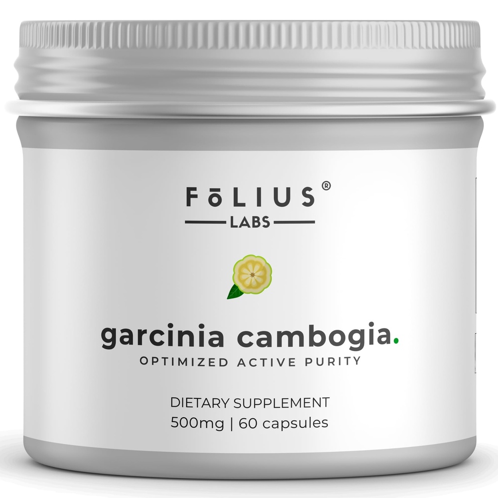 Pura Garcinia Cambogia Extracto Suplemento 500mg - 100% Natural HCA Extracto Concentrado al 60% - Apoyo Digestión y Metabolismo Saludable - 60 cápsulas