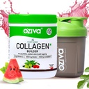 OZiva Vegan Collagen (Watermelon) con Biotina & Vitamina C Para una piel brillante y juvenil Ø Collagen Suplemento para mujeres y hombres Silencioso Planta Basada Polvo ← Certified Vegan 125g + Shaker