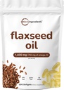 Aceite de Flaxseed 1400mg Softgels, 300 Condes Silencio w/ 700mg ALA Omega 3, Frío Presionado, Rico en ácidos grasos, ácido linolénico alfa, Sistema de salud del corazón &amp; Sistema inmunitario ← Non-GMO, sin gluten - 300 Servings
