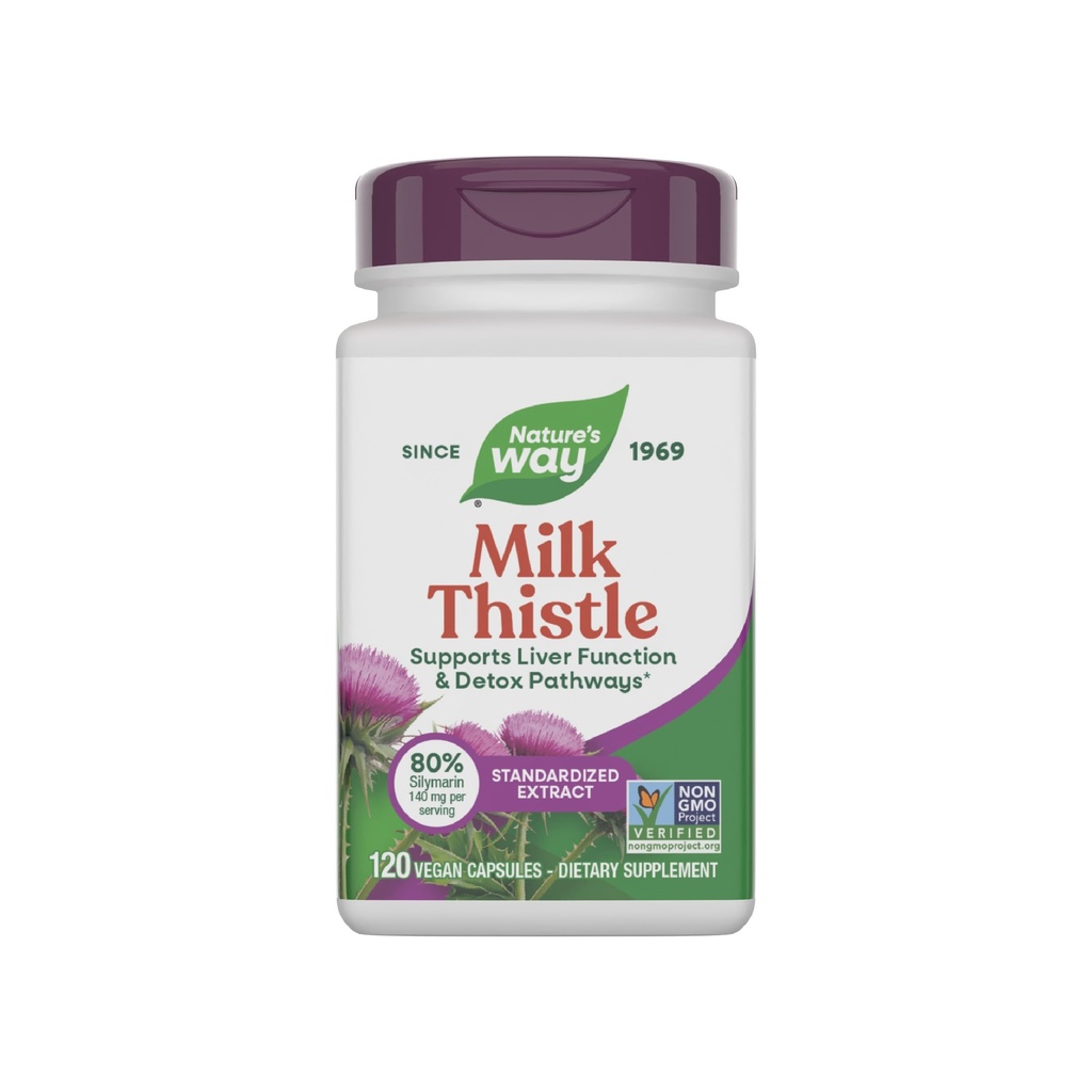 Esteto de leche de la naturaleza, soporta la función del hígado " vías de desintoxicación*, 175 mg de extracto de semilla de leche estandarizado al 80% de silicona por ser, vegano, 120 cápsulas (paquete mayo Vary)