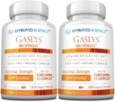 Aprobado Science® GaslysTM - Soothe Digestive Tract, Alleviates Gas and Stomach Cramps - Artichoke Powder, Ginger, Fennel Seed - 60 Cuenta - Pack de 2