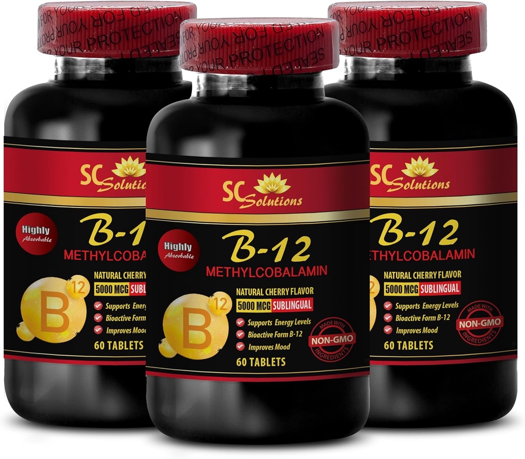 píldoras de apoyo inmune - METHYLCOBALAMIN VITAMIN B-12 5000 - suplemento anti envejecimiento para las mujeres, mejores suplementos de energía, resistencia resistencia, cápsulas de apoyo inmunitario, vitamina b 12 metabolismo - 3 Bot 180