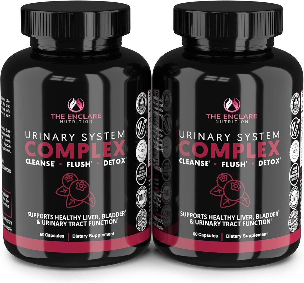 EL ENCLARE NUTRITION D Mannose Capsules soporta1000mg con píldoras de arándano para Hombres, Hibiscus &amp; Dandelion. Salud del tracto urinario de acción rápida, control de la vejiga, soporte para el hígado, limpieza del riñón " Detox(2)
