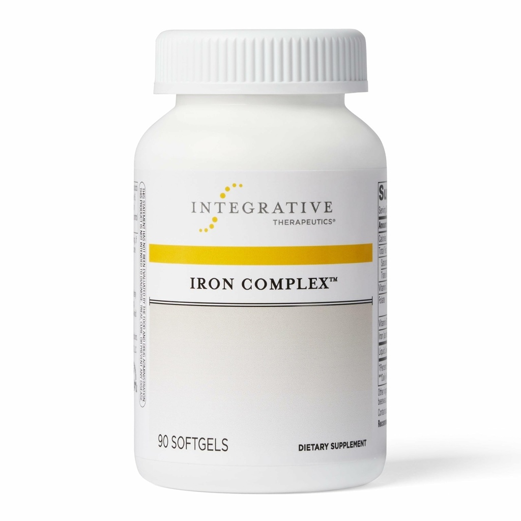Integrative Therapeutics Iron Complex - Wellness & Energy Support with Vitamins C & B12* - Includes Folate - Gluten-Free & Dairy-Free - 90 Softgels (45 Servings)