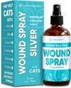Gato Wound Care Spray es perfecto con Cat Cone ← Nano Silver + Chlorhexidine en La Composición ← Bites, rascacielos, Redness, Irritation, y Sutures After Surgery 4 Oz