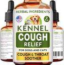 Kennel Cough Treatment Liquid - Cough Suppressant for Dogs & Cats - Throat Soother - Dry, Wet & Barky Pet Cough Relief for All Breeds - Collapse Trachea & Cat Asthma Support - Made in USA - 2 Fl Oz