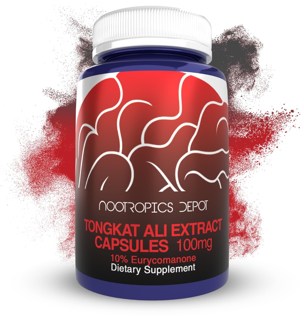Nootropics Depot Tongkat Ali Extract Capsules ← 100mg Silencio 120 Cuenta Silencio 10% Eurycomanone by HPTLC ← Eurycoma longifolia Root Extract