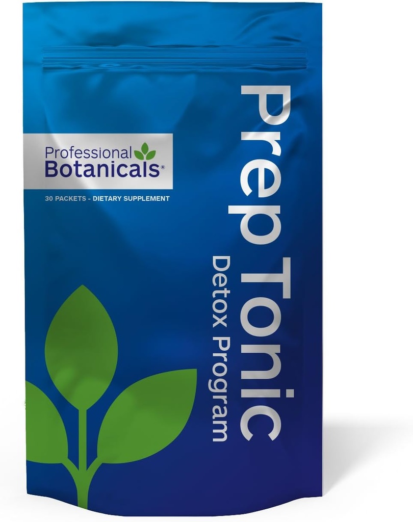 Botánicos profesionales Prep Tonic Detox 10-Day Full-Body Detox, Health &amp; Wellness System, Body Cleanse - 30 Packs