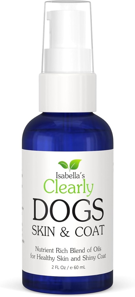 Natural Skin &amp; Coat Oil for Dogs ← Skin Soother with Coconut, Almond and Olive Oils ← Soothe Dry Skin, Alergies and Skin Irritation ← Add Softness and Shine to a Dull Coat ← Made in The USA
