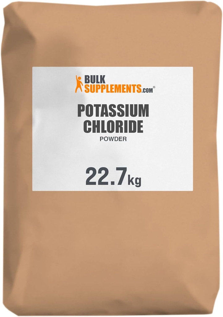 BulkSupplements.com Potassium Chloride Powder - Potassium Chloride Salt Substitute - Gluten Free, 200mg per Serving, 22.7g (50 lbs) (Pack of 1)