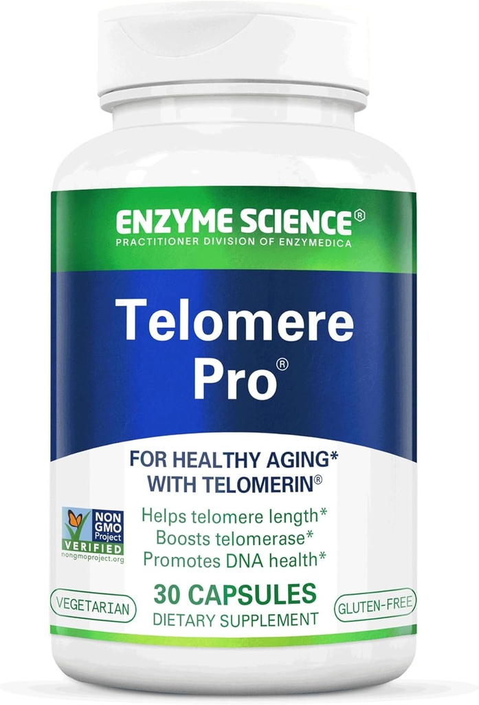 Enzyme Science Telomere Pro | Supports Cellular Health, Energy Production, and Healthy Aging | Formulated with Vitamin D3, Rhodiola and Astragalus | Natural Telomerase Supplement, 30 Servings