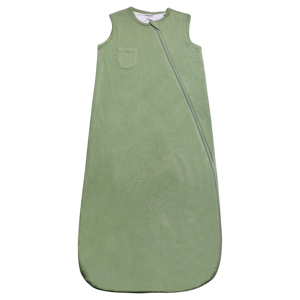 Sleep Sack Super Soft Rayon Hecho de Bamboo Sleeping Bag (0.5 TOG) para bebés y niños pequeños Warmer Summer/Spring Nights – Lavable &amp; Tela transpirable Green M (18-36 meses)