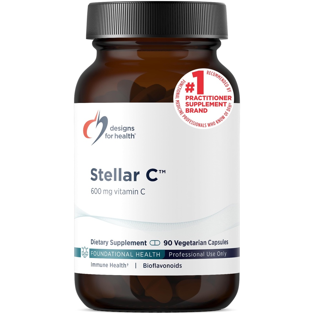 Designs for Health Stellar Vitamin C + Quercetin Supplements - Citrus Bioflavonoids + Quercetin with Vitamin C and Zinc for Enhanced Immune Support and Optimal Absorption (90 Capsules)