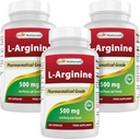 Mejores Naturales L-Arginina 500mg 250 Capsules (250 Cuenta (Pack of 3))