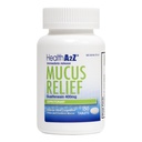 HealthA2Z® Mucus Relief | Guaifenesin 400mg | Immediate Release Expectorant | Chest Congestion & Mucus Relief | 150 Tablets