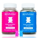 BEARVANA Top &amp; Peach Support Combo Pack Gummies for Women TEN 9 Herbal Extracts including Fenugreek, Maca & Fennel ← Essential Vitamins TEN Berry Flavor TENIDO 2-Pack (120 Gummies)