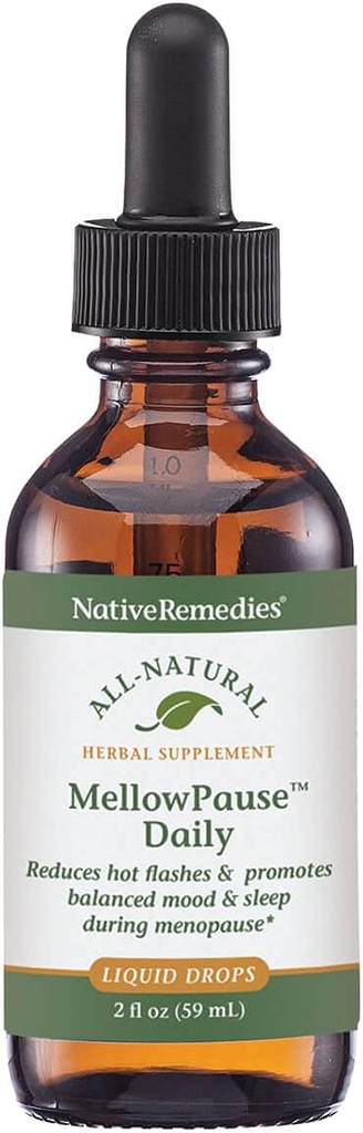 Remedios nativos MellowPause - Fórmula homeopática natural ayuda a reducir los flashes calientes, los mudos, la insomnio y los suecos nocturnos