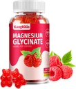 Magnesio Glycinate Gummies - Suplementos de Magnesio Libre de Azúcar para Adultos y Niños, Alta Absorción Magnesio Gummies Gelatin Gratis (60 Conde (Pack of 1))