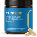 Curaslim Weight Loss Supplement | 10 Natural Ingredients, Berberine, 5HTP, Chromium, Saffron | Appetite Suppressant, Metabolism Booster, Energy Support | 120 Capsules